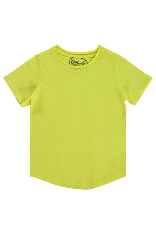 Boy's T-Shirt 2-5 Years Old Lemon Yellow