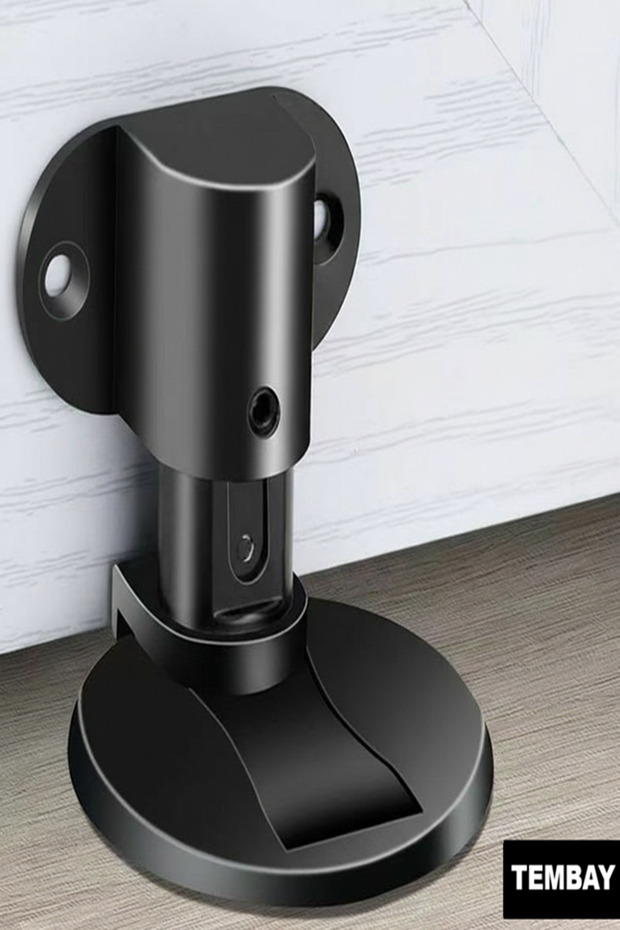 SİYAH Mıknatıslı Metal Kapı Stoperi Akılı Kapı Tamponu Yapışkanlı Kapı Stoperi Vidalı Kapı Stoperi - 6