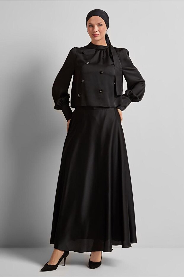 Skirt Satin Suit 45561