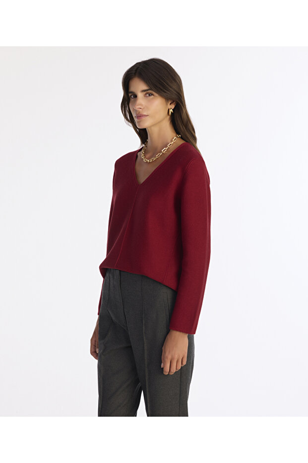 Regular V Yaka Uzun Kol Kazak - 3