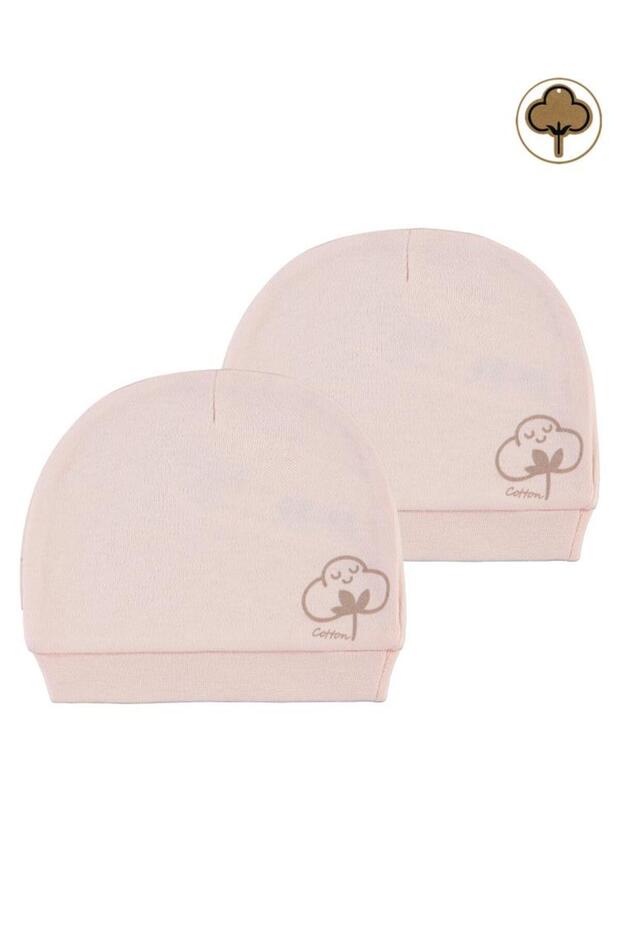 Organic Cotton 2-Piece Baby Hat - Pink