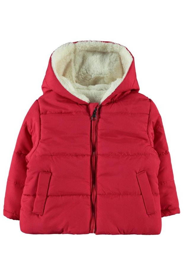 Plain 6-18 Months Coat - Red