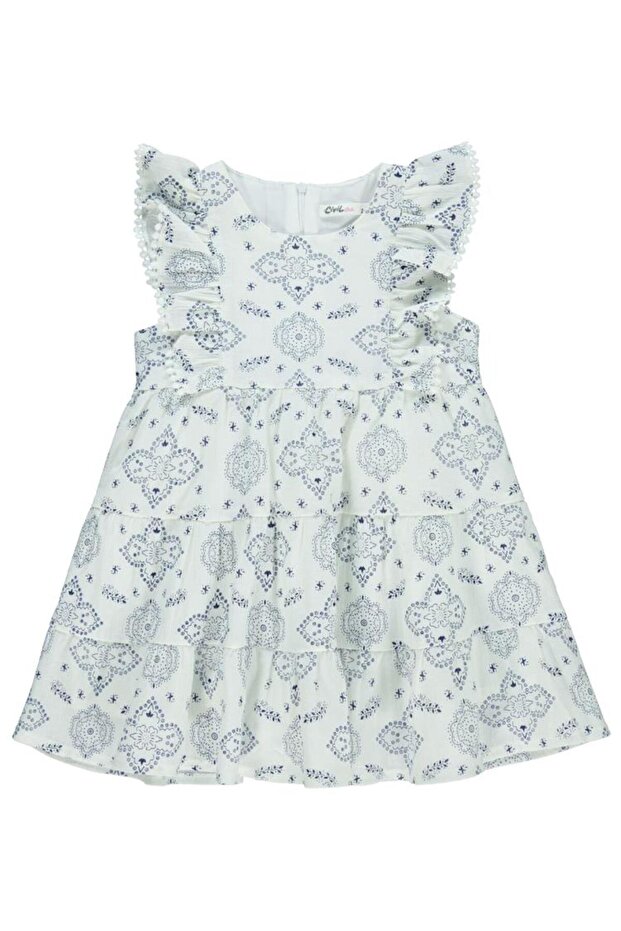 Robesi Ruffled Dress for Ages 2-5 - Navy Blue 3-4 Years