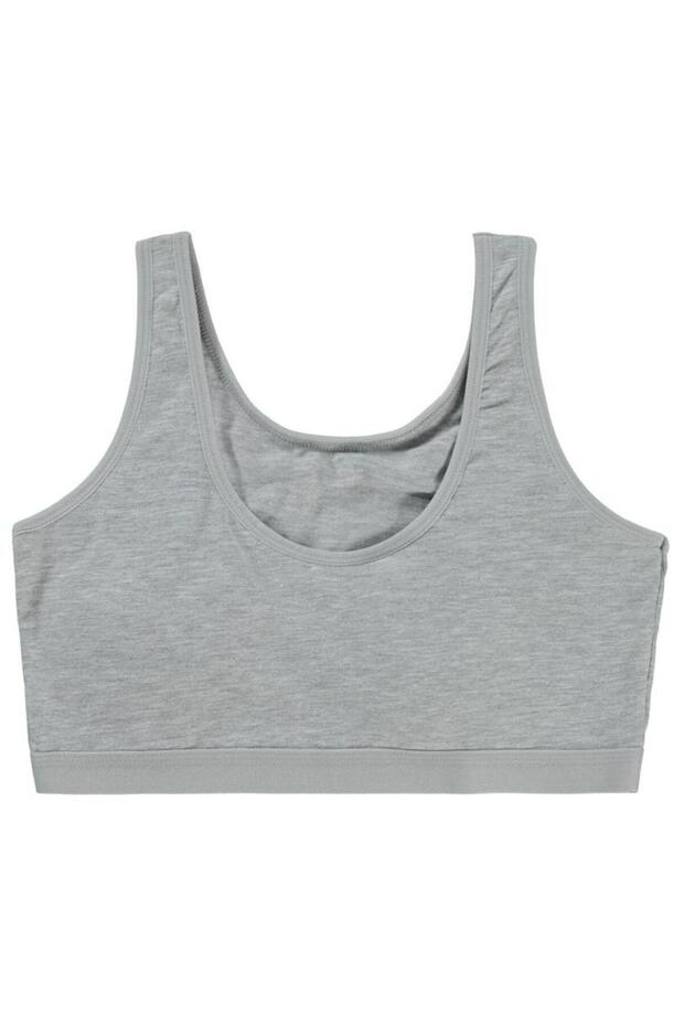 Girl's Padded Bustier 12-14 Years - Gray 12-13 Years