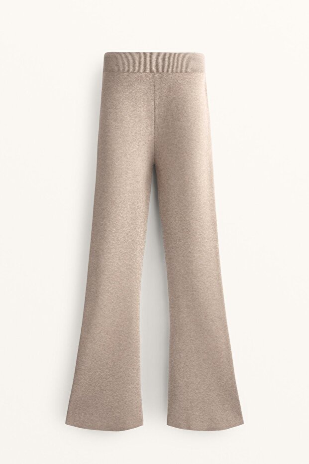 Örgü ispanyol paça pantolon - 7