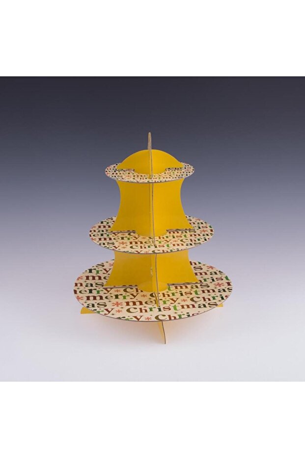 Stand 3 Katlı Karton Yılbaşı Temalı - 1