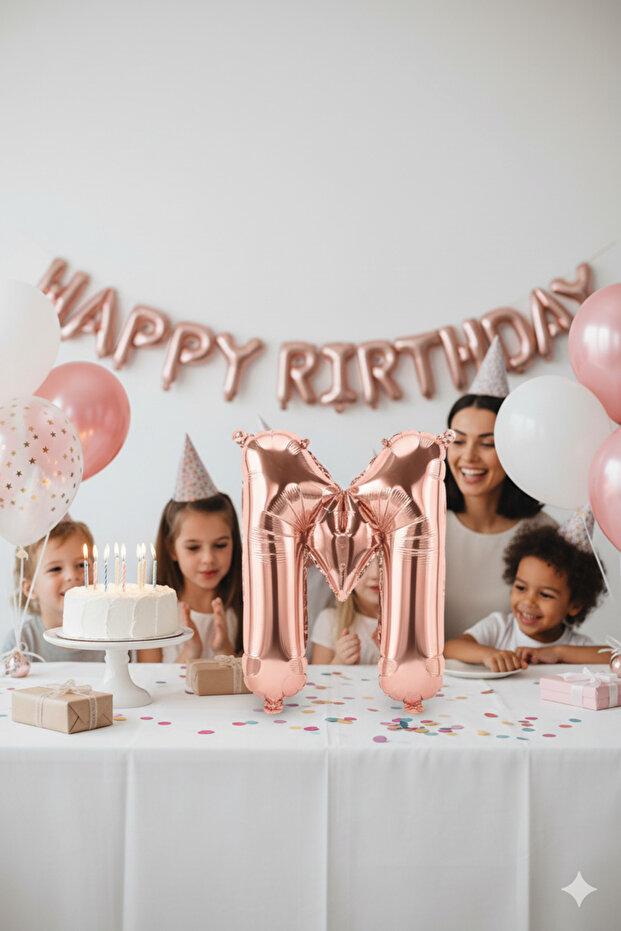 Rose Gold Foil Balloon 36 - 40 cm (m) Letter