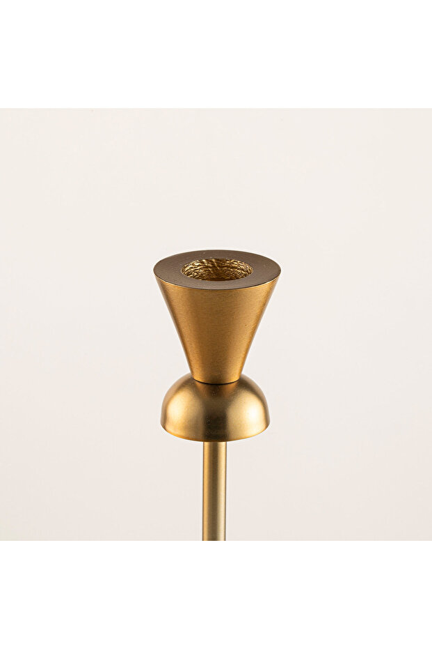 Peggy Şamdan 8x22 Cm Altın - 4