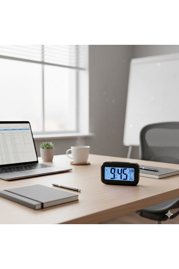 DİJİTAL MASA SAATİ TERMOMETRELİ ALARMLI - 4