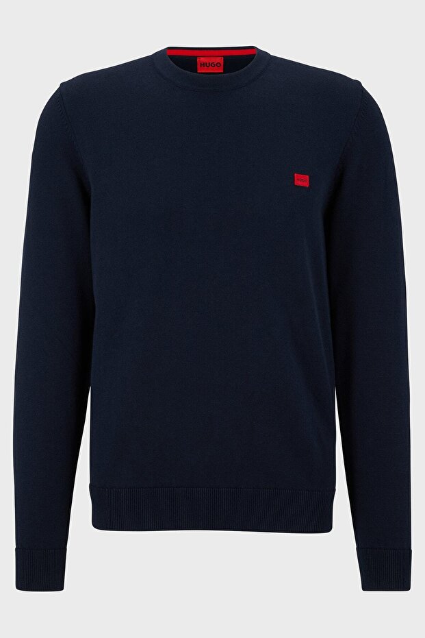 Logolu Bisiklet Yaka Regular Fit % 100 Pamuk Kazak Erkek Kazak 50475083 410 - 5