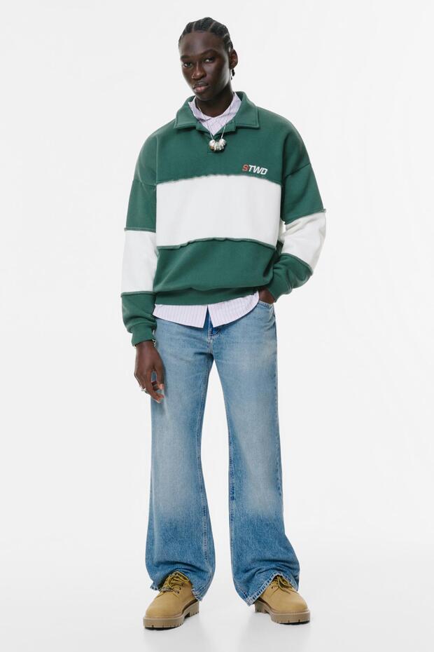 STWD panelli polo sweatshirt - 4
