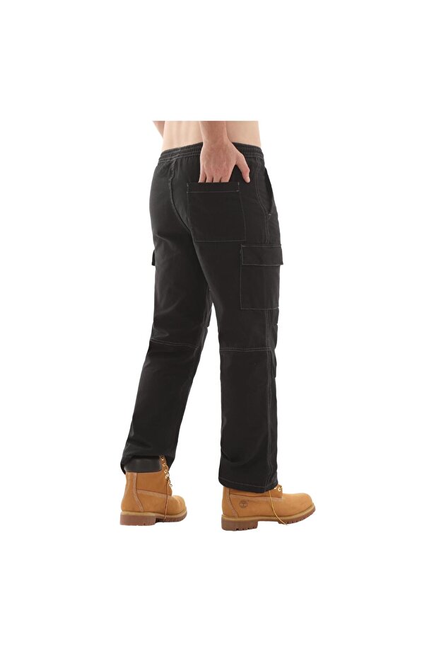 B0A6HPK0011-R Washed Duck Canvas Cargo Pant Erkek Pantolon Siyah - 4