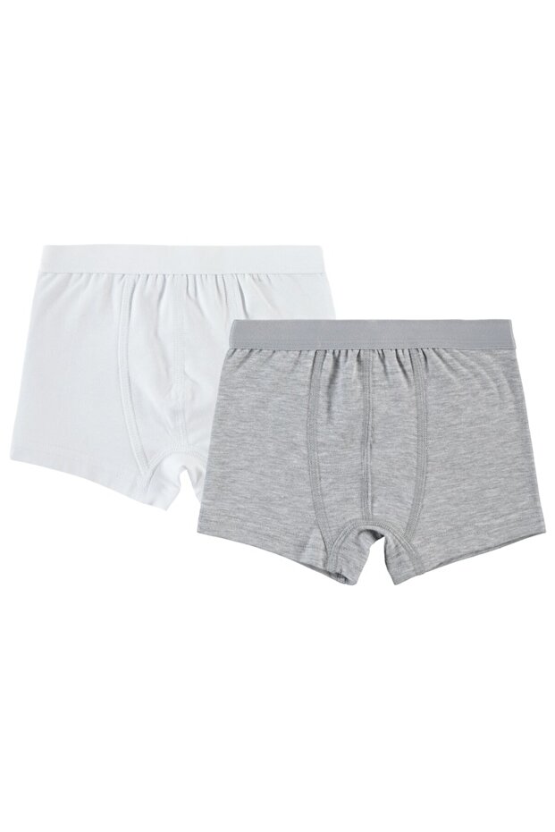 Basic 2-10 Years Old 2-Piece Boxer Set - Gray 6-7 Years Old