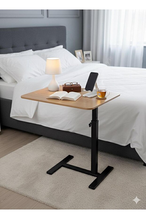 طاولة خدمة قابلة للتعديل مع عجلات - تصميم عملي وأنيق - 1