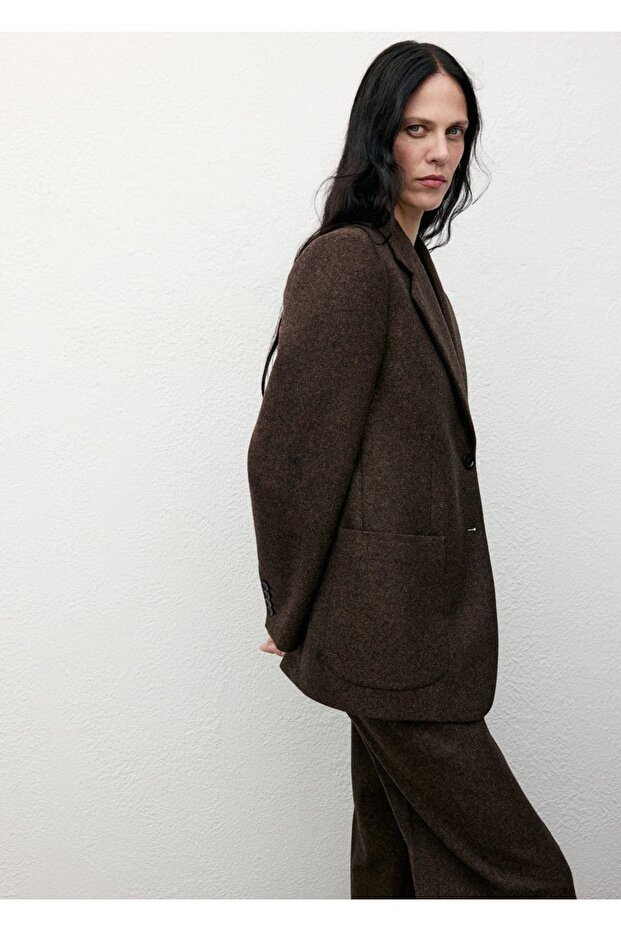 Kırçıllı yün pantolon - 7