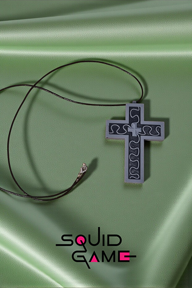 Squid Game Thanos Haç Kolye (YENİ) Açılır/Kapanır Kalamar Oyunu - 1