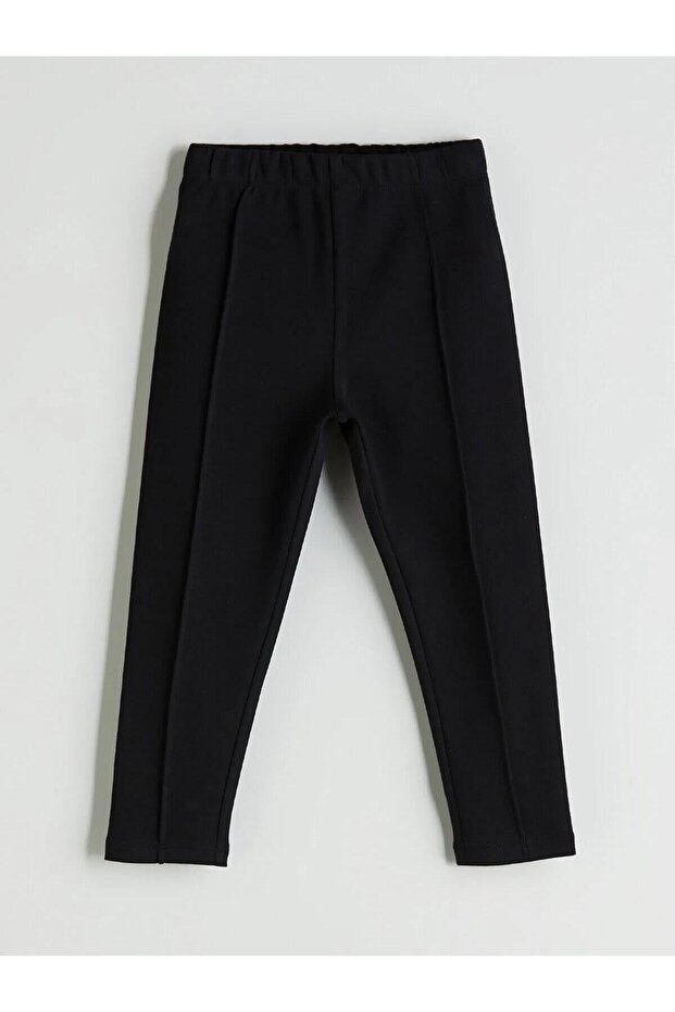 Girls' Basic Leggings with Elastic Waistband (W5)