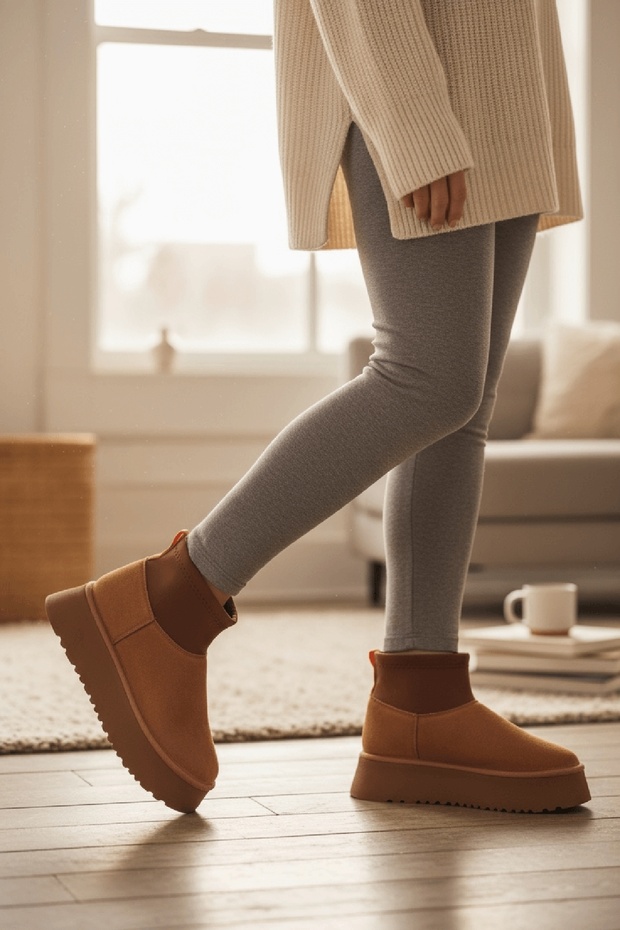 Slavia Taba (4.5 CM) İçi Kürklü Streçli Günlük Kullanım Bot - 3