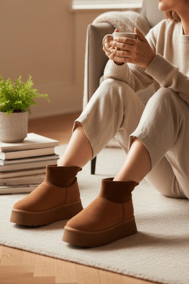 Slavia Taba (4.5 CM) İçi Kürklü Streçli Günlük Kullanım Bot - 1