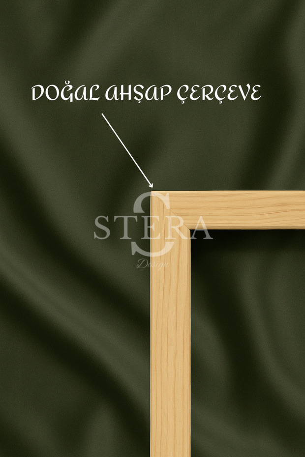 Orman ve Göl Manzarası - Ahşap Çerçeve - 6