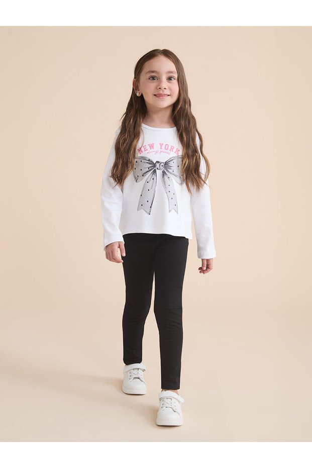 Lcw Kids Black Super Skinny Fit Girls' Leggings 2-Pack