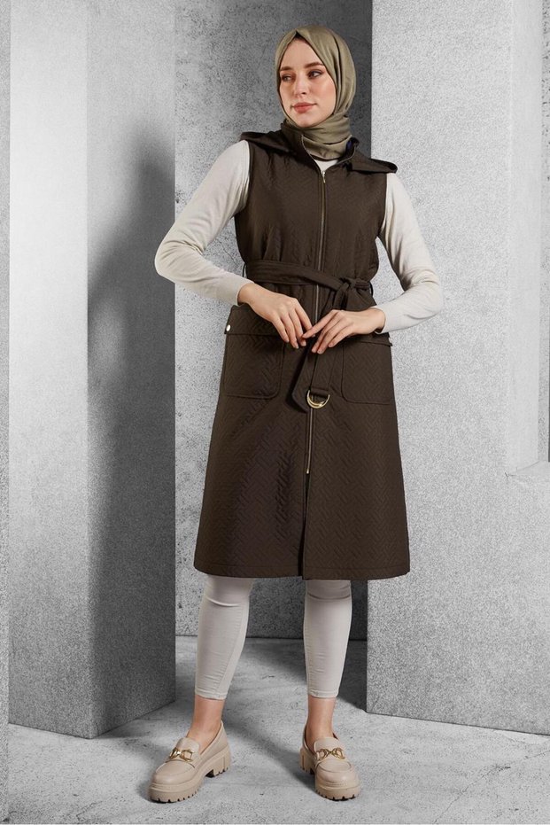 Belted Quilted Vest 45242