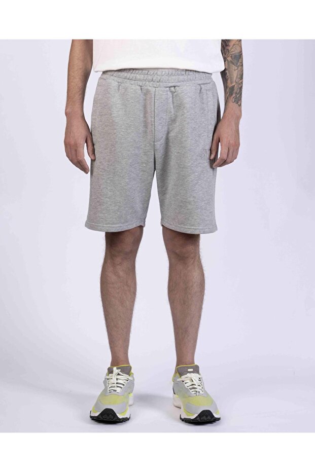 Authentic Eli Erkek Gri-Melanj Regular Fit Şort - 1