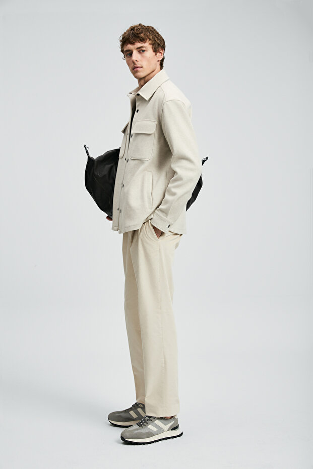 Andre Erkek Örme Ceket Ekru - 2