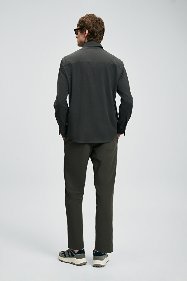 Lord Erkek Basic Gömlek Regular Fit Haki - 6