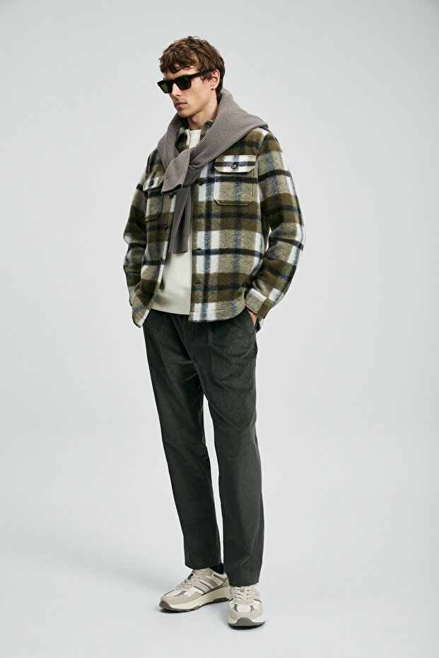 Emir Erkek Basic Gömlek Regular Fit Yeşil - 3