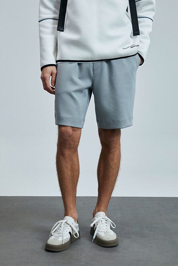 Moon Erkek Şort Eşofman Gri - 4