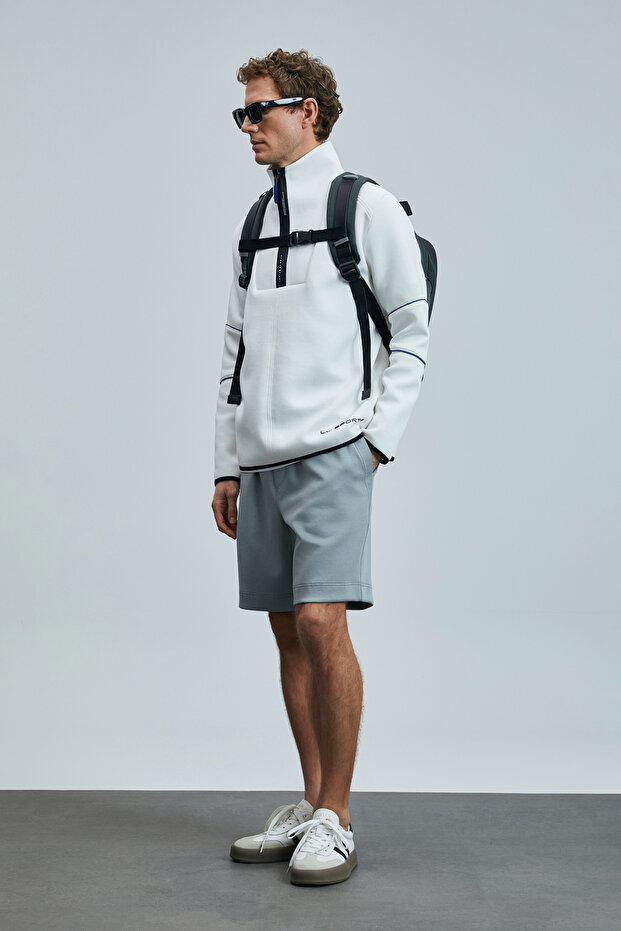 Moon Erkek Şort Eşofman Gri - 2