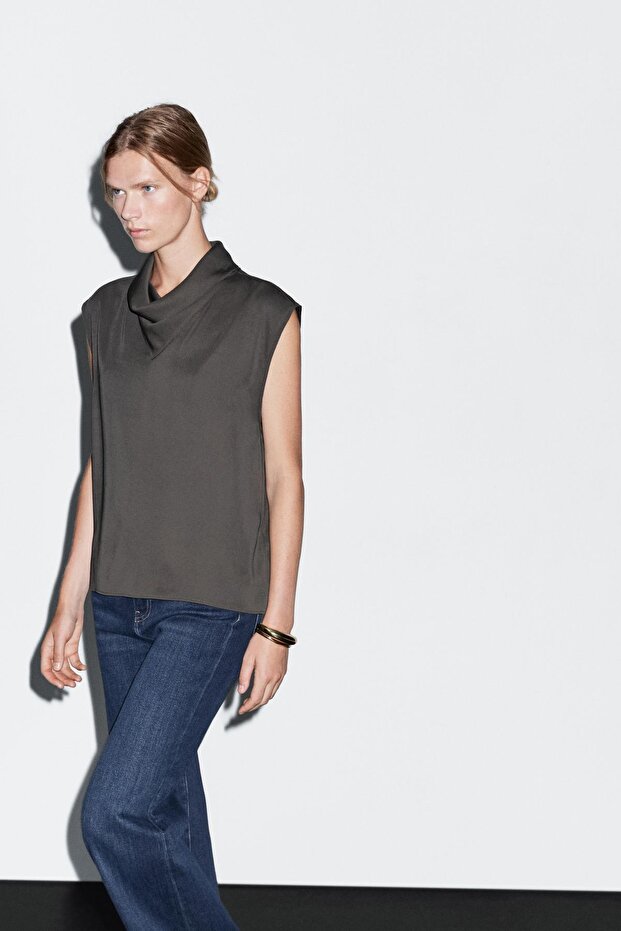 Orta bel İspanyol paça jean - 3