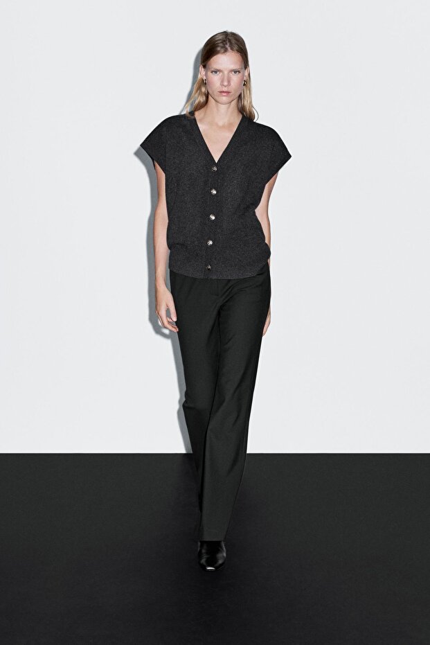 Dore düğmeli triko süveter - 3