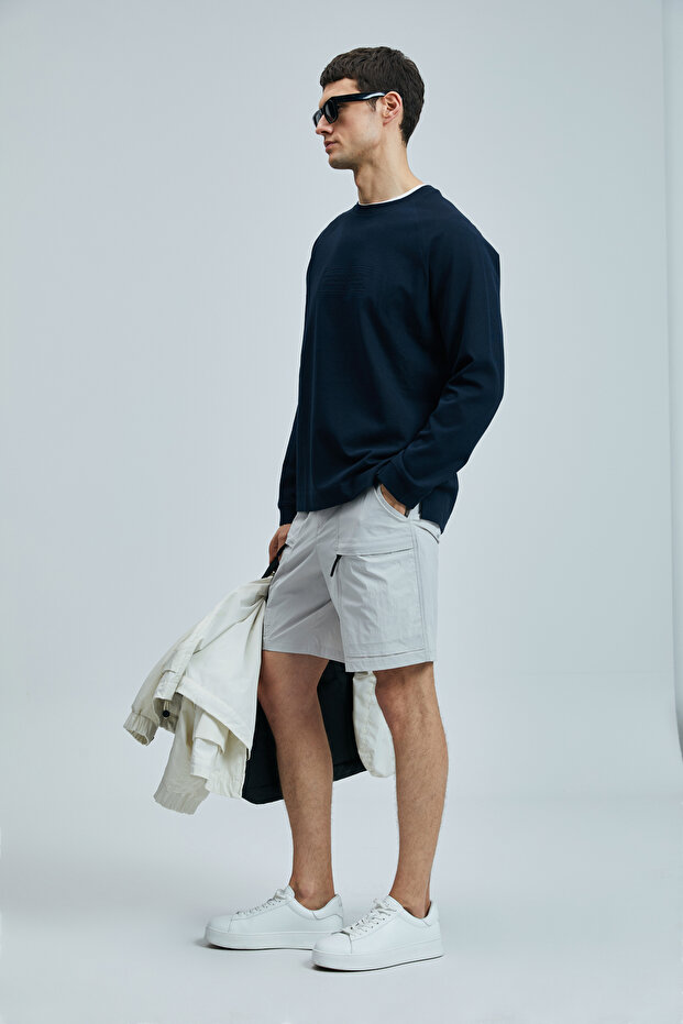 Erdem Erkek Spor Şort Regular Fit Taş - 5