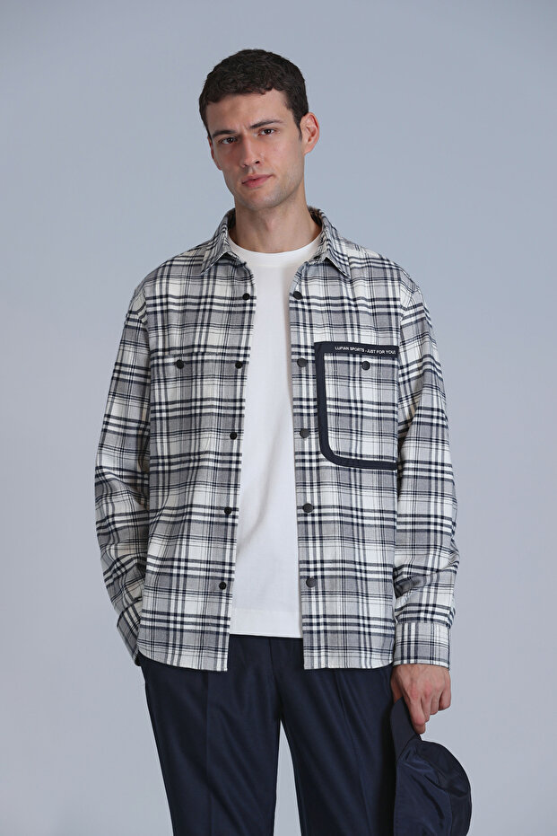 Hard Erkek Basic Gömlek Slim Fit Lacivert - 5