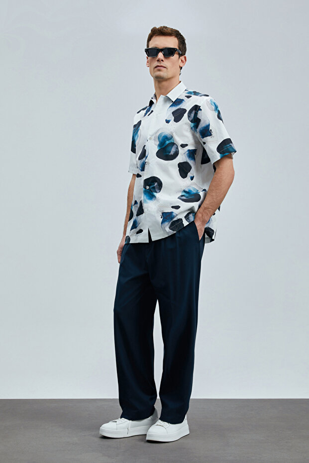 Jereno Erkek Basic Gömlek Regular Fit Ekru - 4