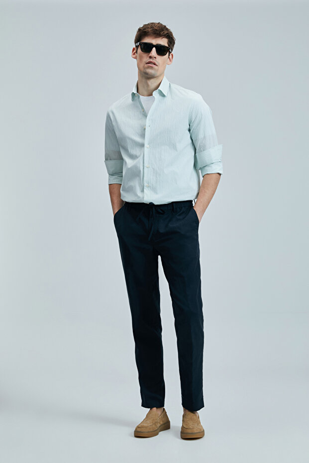 Charles Erkek Basic Gömlek Regular Fit Yeşil - 1