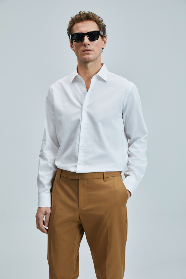 Farla Erkek Basic Gömlek Regular Fit Beyaz - 4