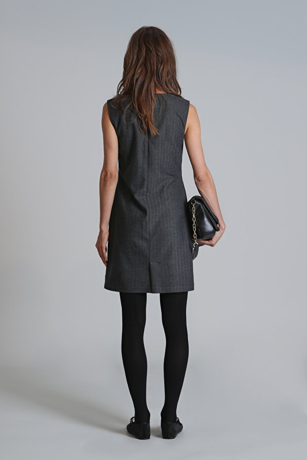 Rochie de damă Anges Anthracite Regular Fit - 6