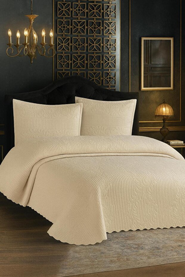 Lüks Tek Kişilik Yatak Örtüsü 2 Parça - 3