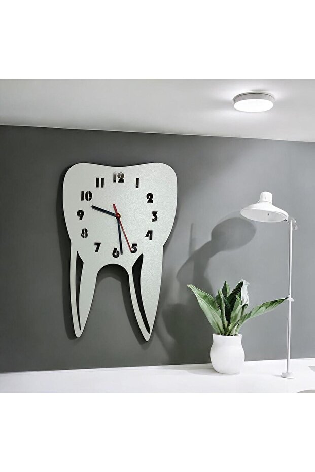 Ahşap Saat ( Diş Modelli ) - 1