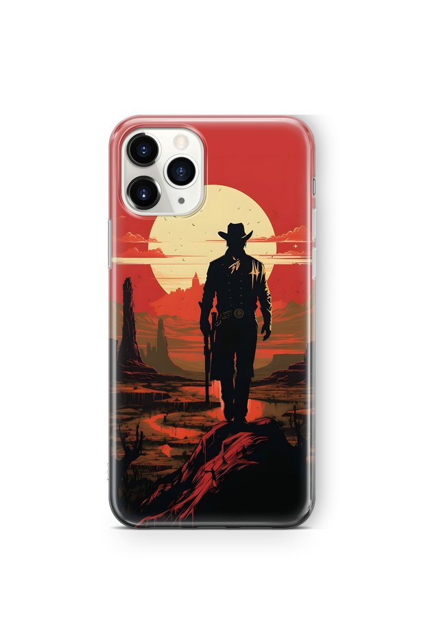 حافظة هاتف شفافة بنمط غروب الشمس من نوع Cowboy متوافقة مع iPhone 11 Pro Max