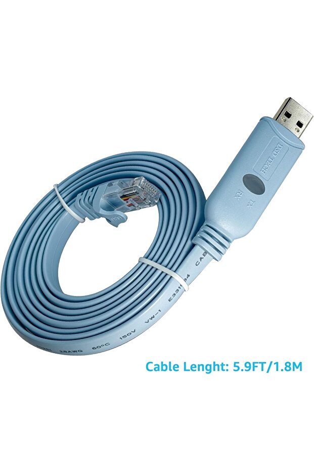 DSD TECH SH-RJ45A USB to RJ45 Console Cable with FTDI Chip (for Routers/Switches) - 2