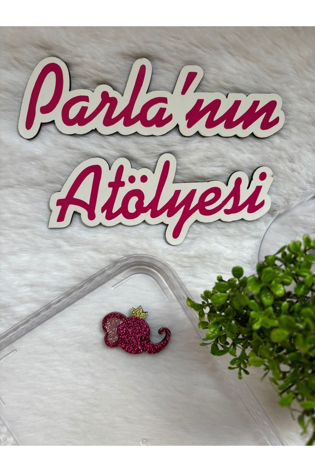 0-3 year old baby hair clip with glitter elephant for those with little or no hair.