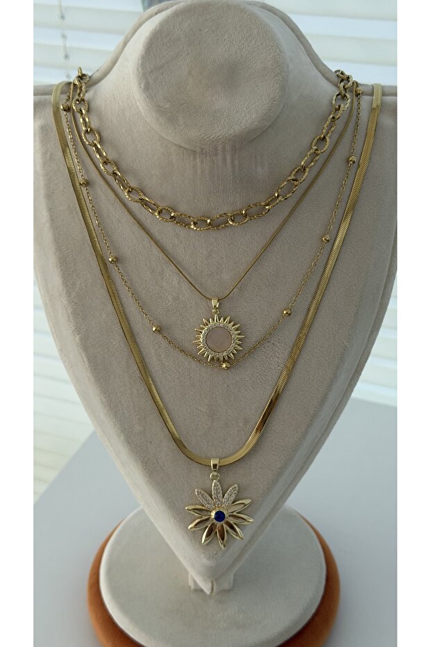 316 ÇELİK ÇOKLU KOLYE - 1