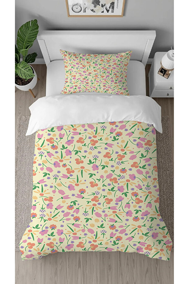 Leaves Flower Bohemian Pattern Printed Special Design Single Style Stylish Duvet Cover Set Without Sheets