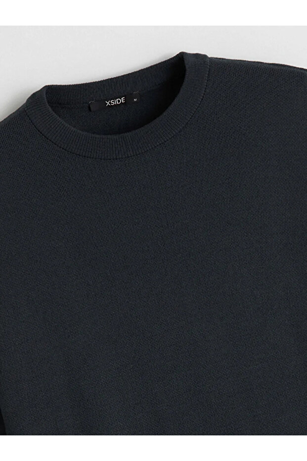 XSIDE Petrol Bisiklet Yaka Erkek Triko Kazak - 3