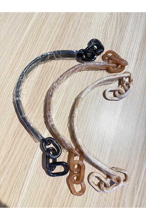 Tutmalı Akrilik Çanta Sapı Krem - 2