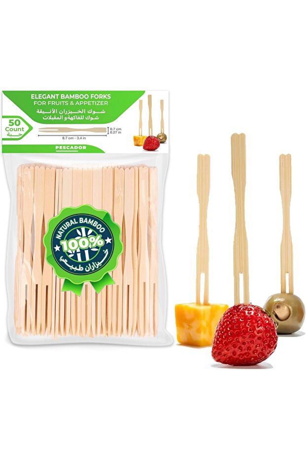 Fruit, Food Picks, Cocktail Pick for Party (Short Fork, 50 Count)